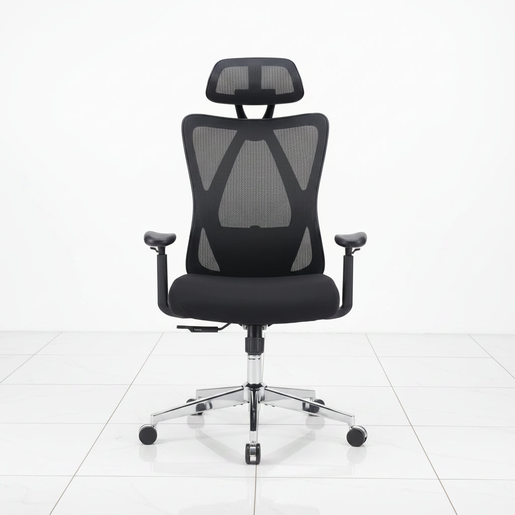 Adjustable mesh office chair with tilt function