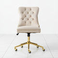 Beige office chair complete view
