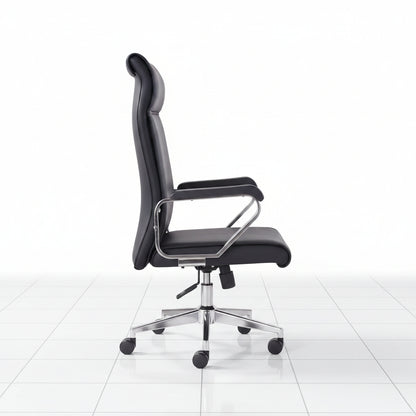 Black office chair ZM-032 metal frame detail