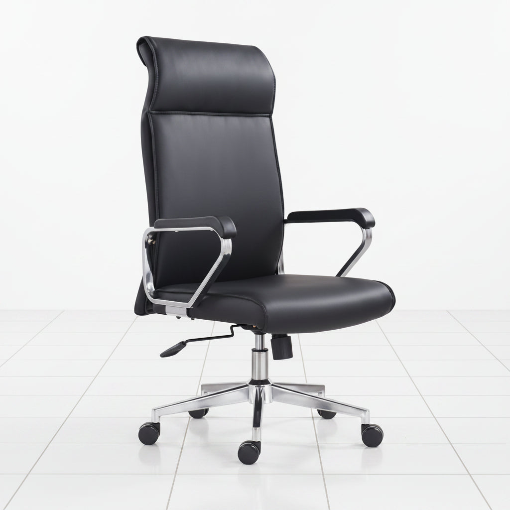 Black office chair ZM-032 seating detail