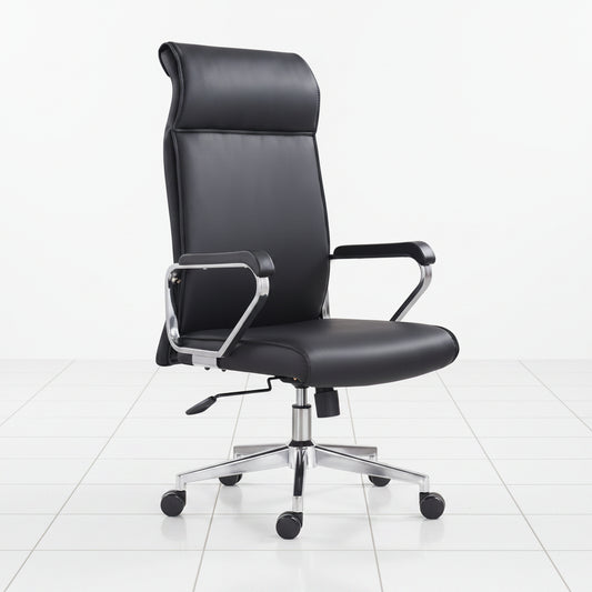Black office chair ZM-032 seating detail