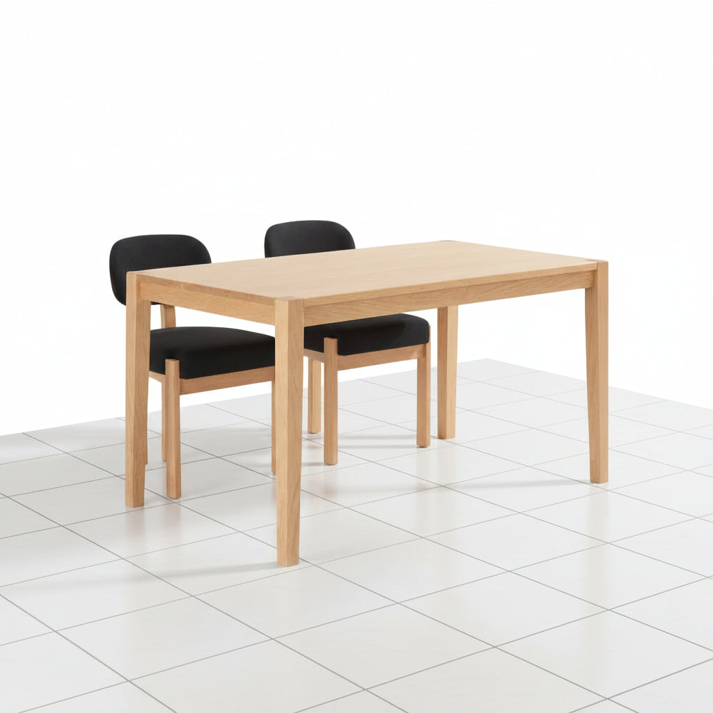 Dining Chair Set of 2 in black front view