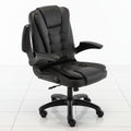 Leather office chair side angle
