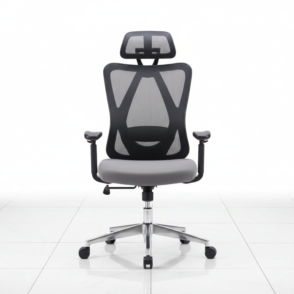 Mesh office chair complete view