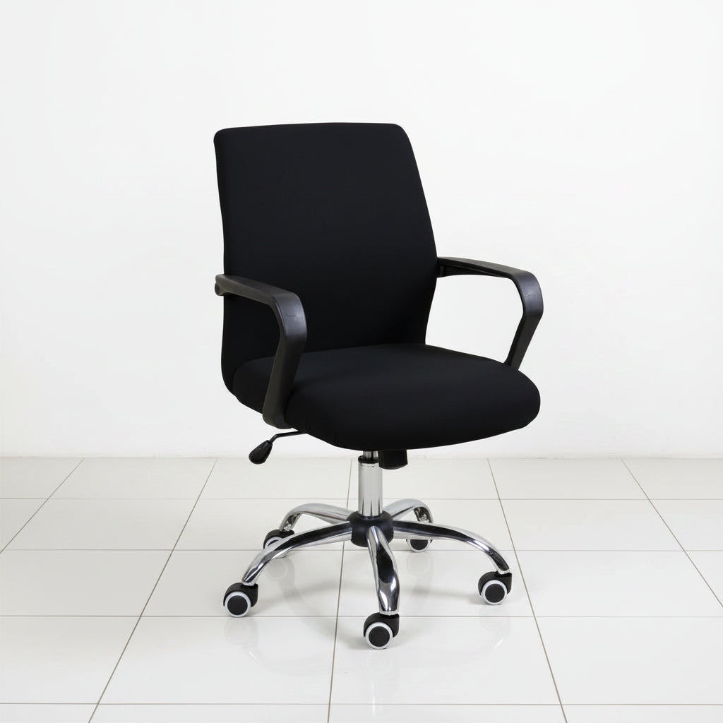 Office chair cover with elastic fit