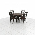 Rectangular dining table with four chair set