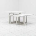 Square coffee table with metal frame