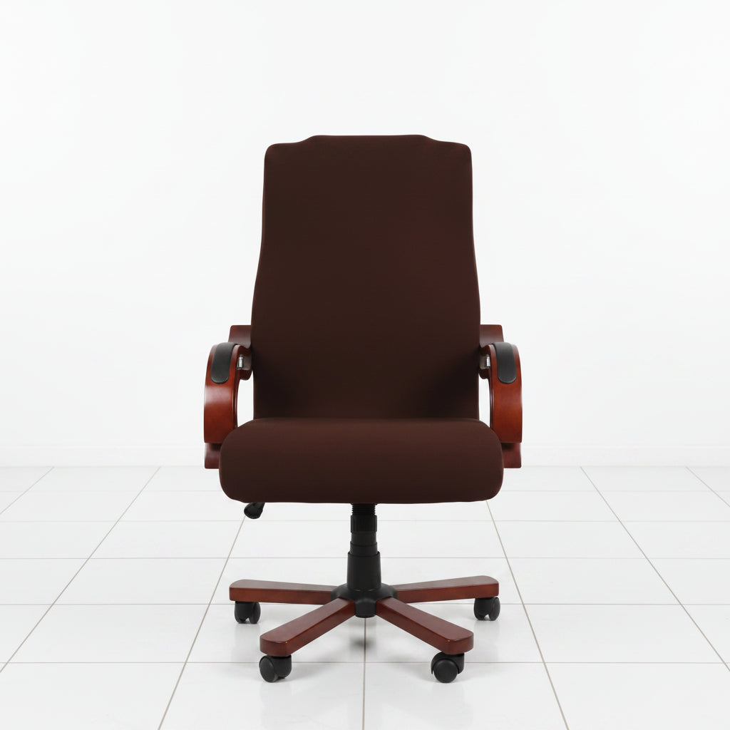Stretch office chair cover front view
