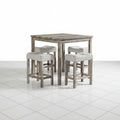 Brown dining table set with wood look finish