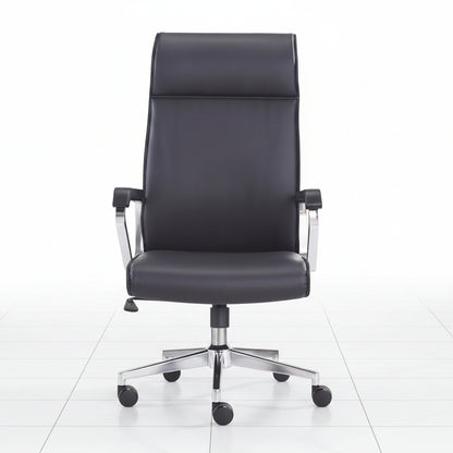 ZM-032 leather office chair front angle